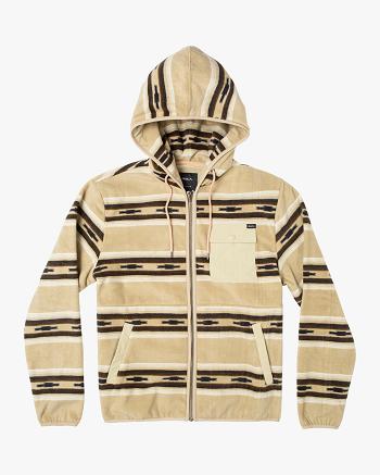 Sudadera Con Capucha Rvca Hawthorne Zip-Up Encapuchado Fleece Hombre Burlap | TCOPQ46615