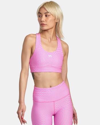 Sujetadores Deportivos Rvca VA Essential Mid Support Mujer Motif Fluro | ACOWC40416