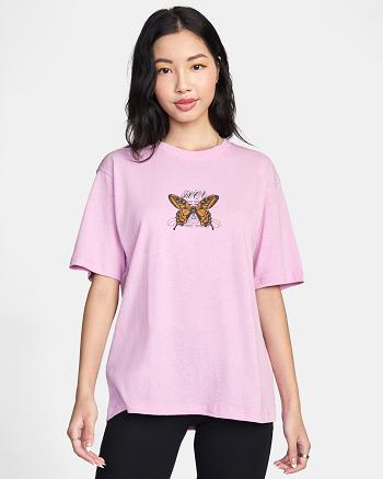 T shirts Rvca As It Comes Estampadas Mujer Orchid | ECOVG58039