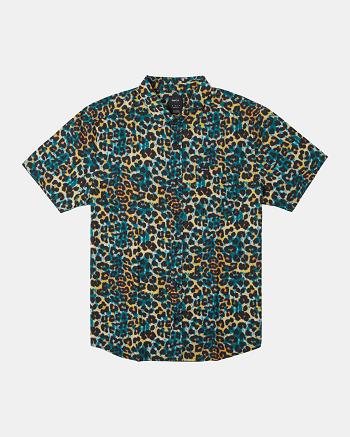 T shirts Rvca Cheeter Corta Sleeve Hombre Multi | ZCONQ17226