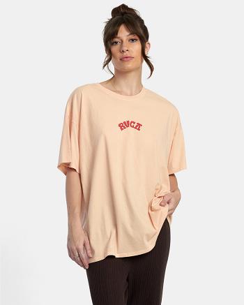 T shirts Rvca Day Tripping Baggie Mujer Rosas | LCOSX31702