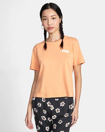 T shirts Rvca Daylight Estampadas Mujer Melon | COZDE48327