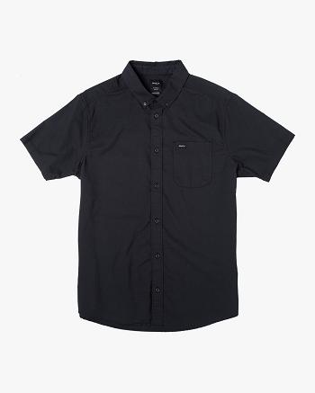 T shirts Rvca Do Stretch Button-Up Hombre Negras | COEGJ54192