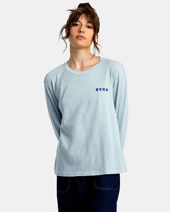 T shirts Rvca Flower Friend Long Sleeve Mujer Shore | UCOTG50074