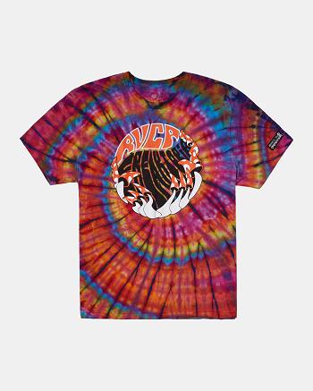 T shirts Rvca Freaktopia Mushroom Mujer Tie Dye | COQCS89114