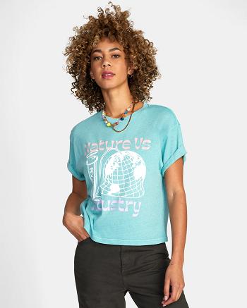 T shirts Rvca Inflation Roll It Mujer Meadowbrook | COJBT43786