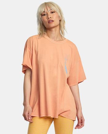 T shirts Rvca Retreat Baggie Mujer Lilikoi | XCOBH14693