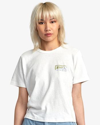 T shirts Rvca Splitter Mujer Blancas | YCOGT62672