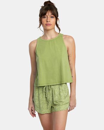 T shirts Rvca Traveler Tank Top Mujer Fern | COXMI69286