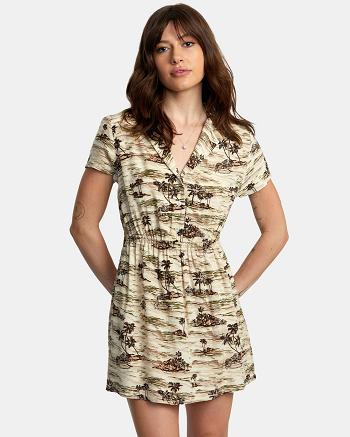 Vestido Rvca Rebound Mujer Creme | COJZR71573